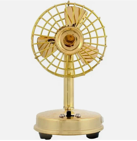 Desk Air Cooling Fan, Brass - detail 2