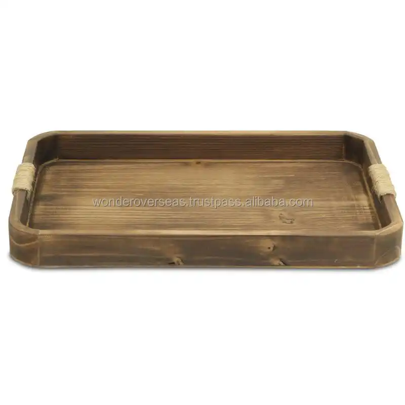 High Quality Pine Wood Breakfast Serving Tray Decor Home Hotel By Wonder Overseas Buy Top