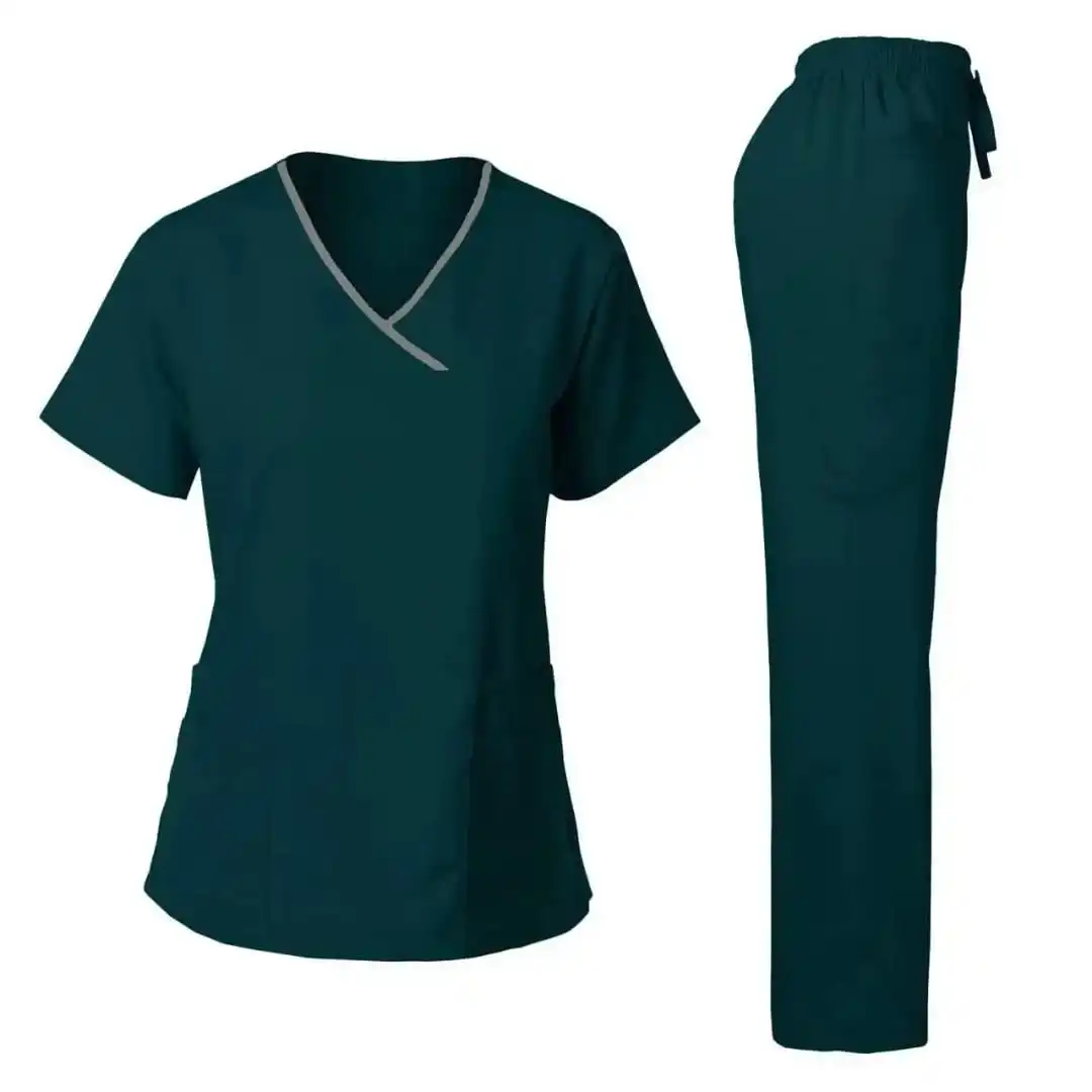 Scu Rbs Women's Unisex Scrub Jacket Hospital Scrubs Medical Scrub Sets 100% ...