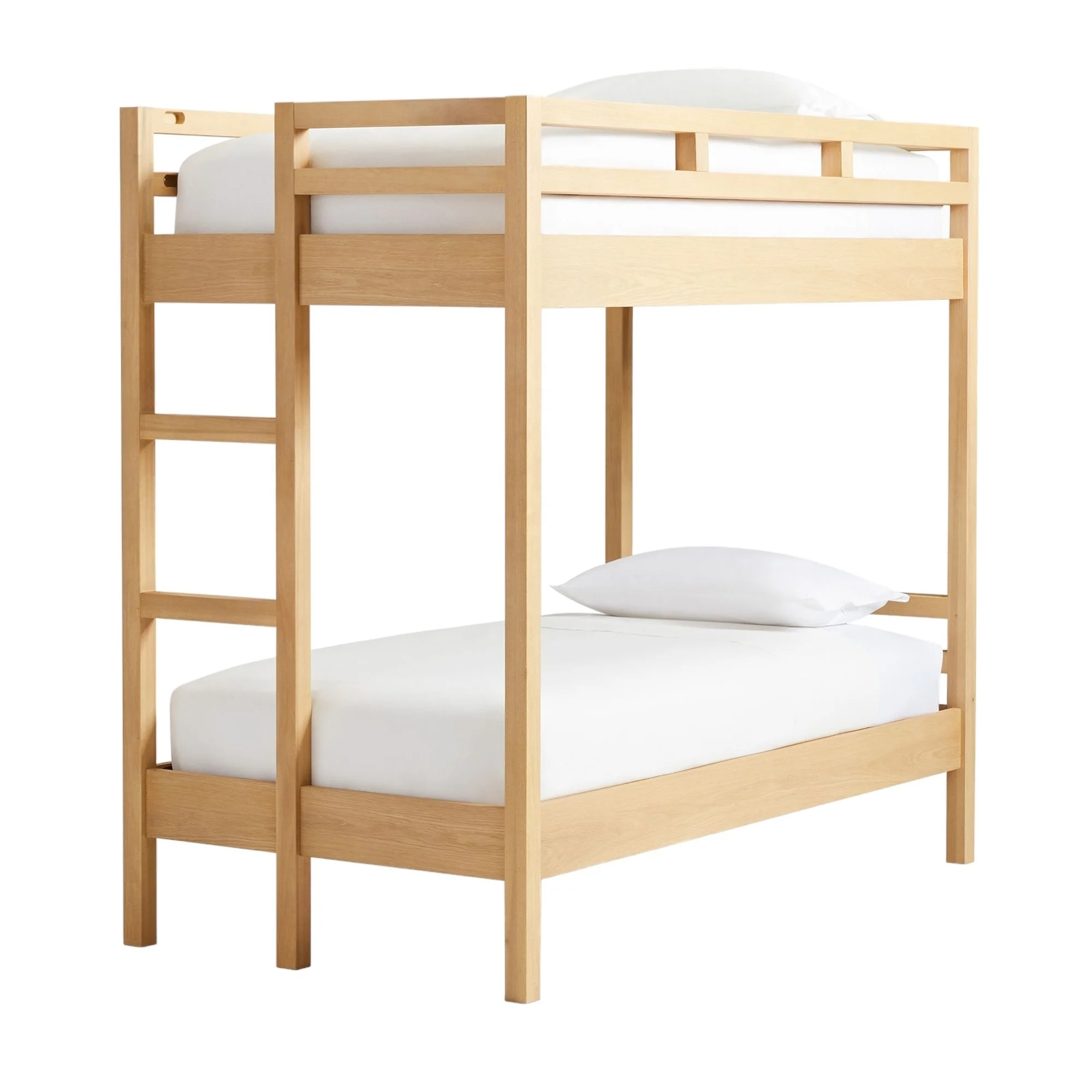 Bunk Bed For Children Solid Teak Wood Natural Finish Modern With