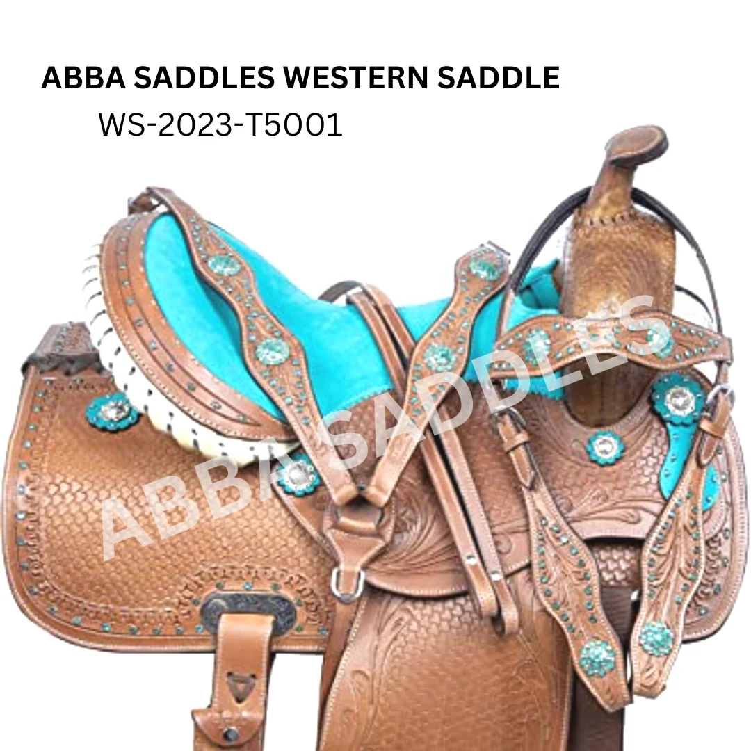 Western Carved Roping Trail Horse Saddle Handmade Horse Western Saddle