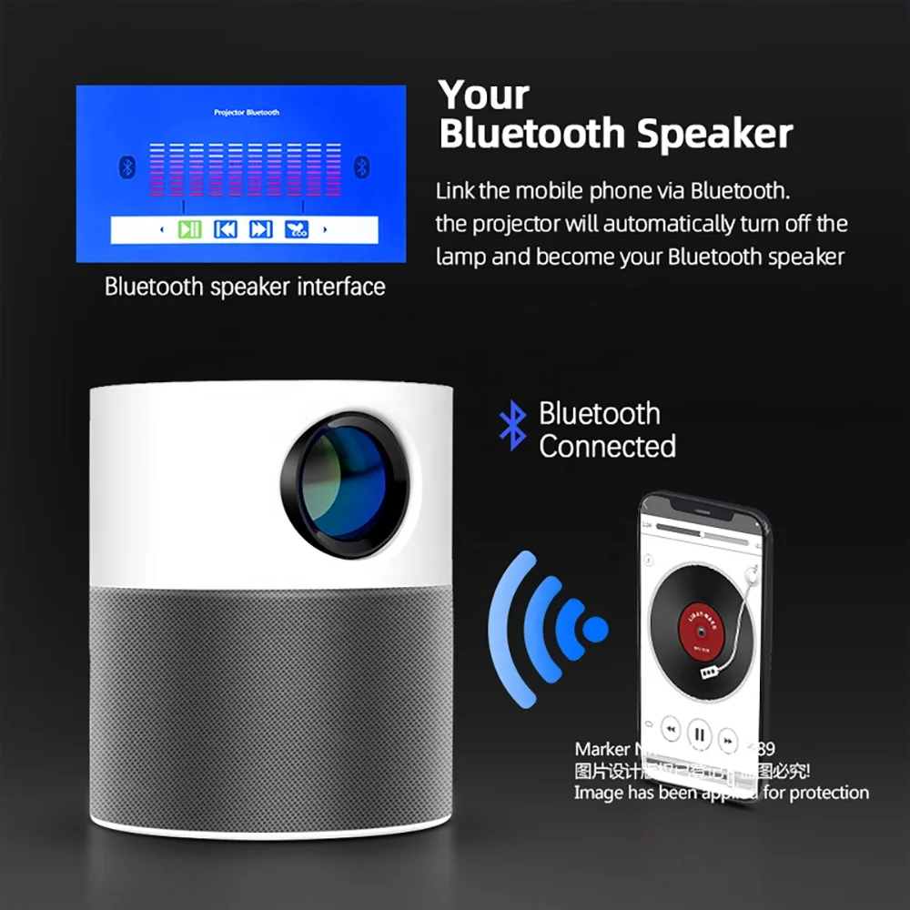 Aun Et40cmirroring Projector Full Hd 1080p Video Projector Led