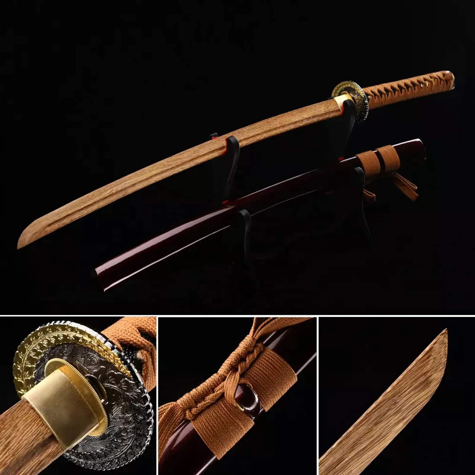 Wooden Katana Training Swords Handmade Japanese Samurai Katana Sword ...