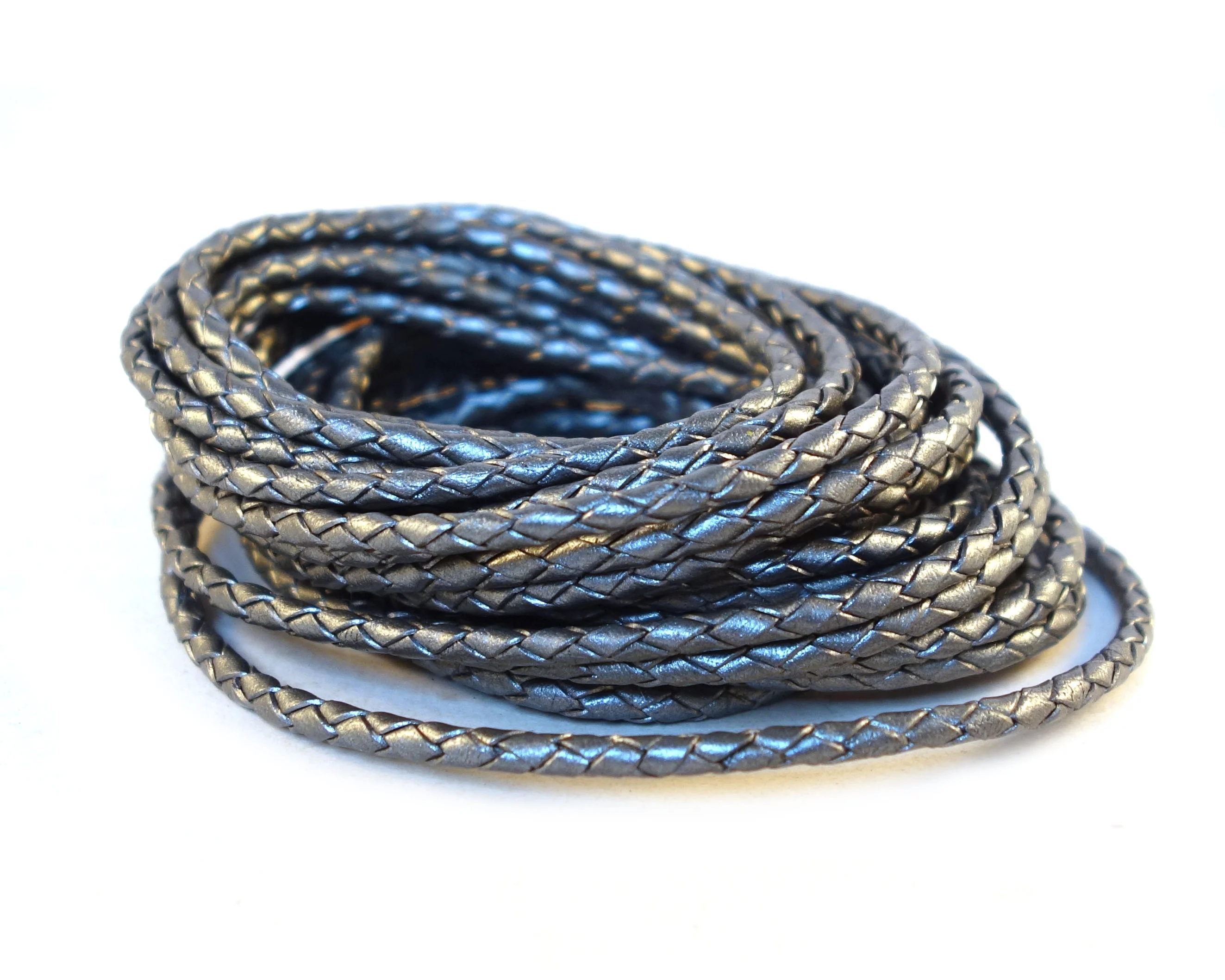 Round Braided Leather Cords Genuine Leather Cords For Making Diy Craft