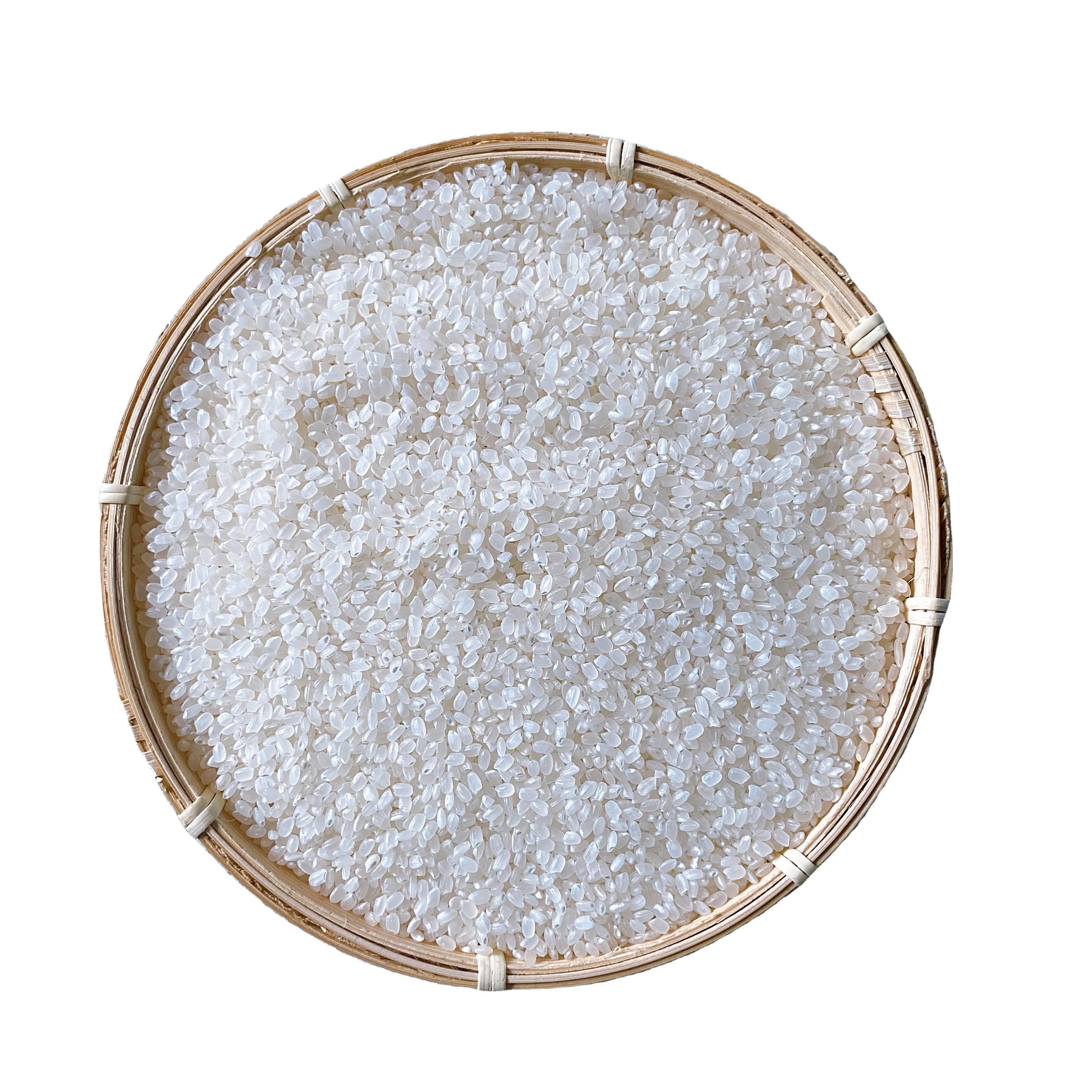 Round Flat Rice 2025 Vietnam Japonica White Rice 5% Broken (Round Grain Rice) Dried ...