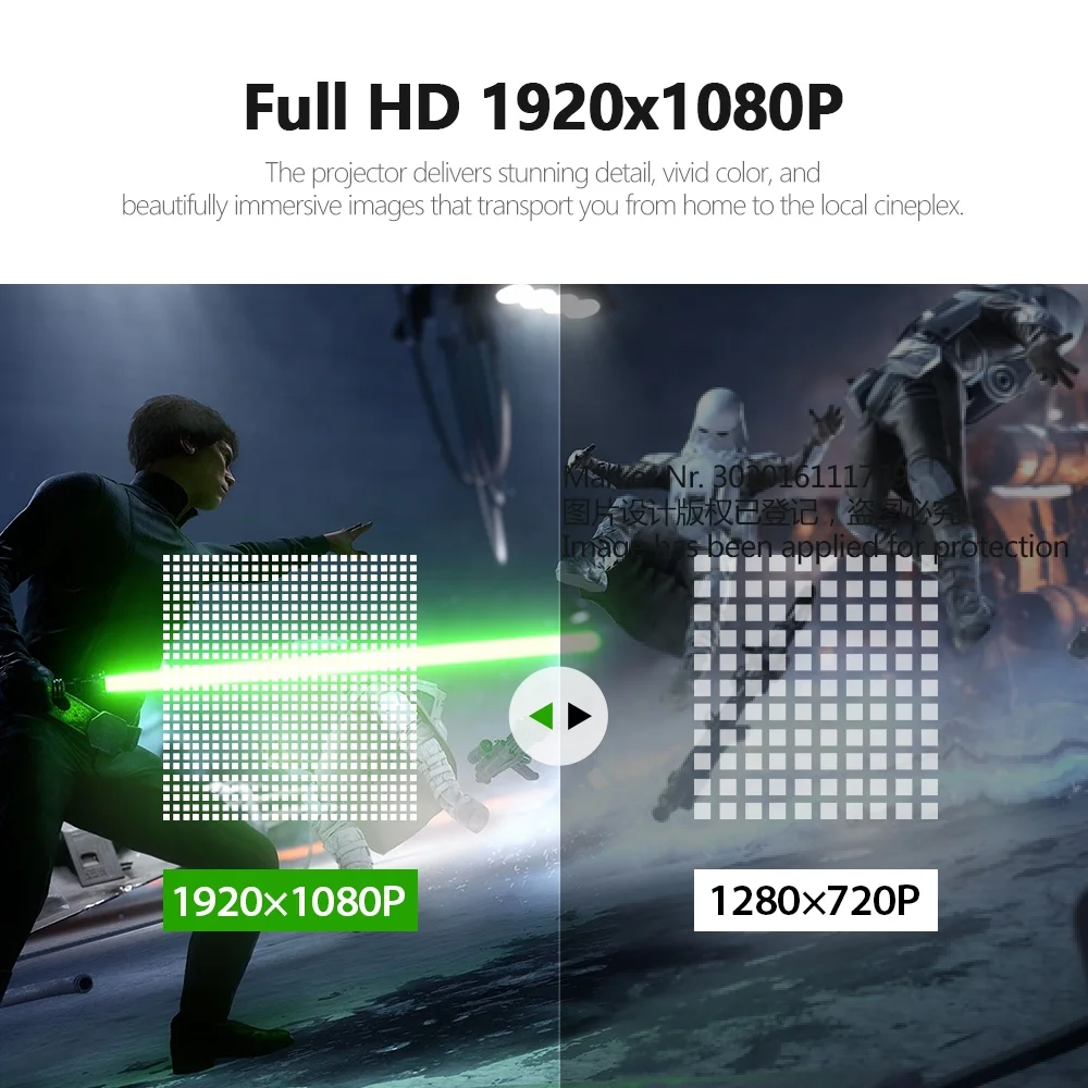 Aun Et40cmirroring Projector Full Hd 1080p Video Projector Led