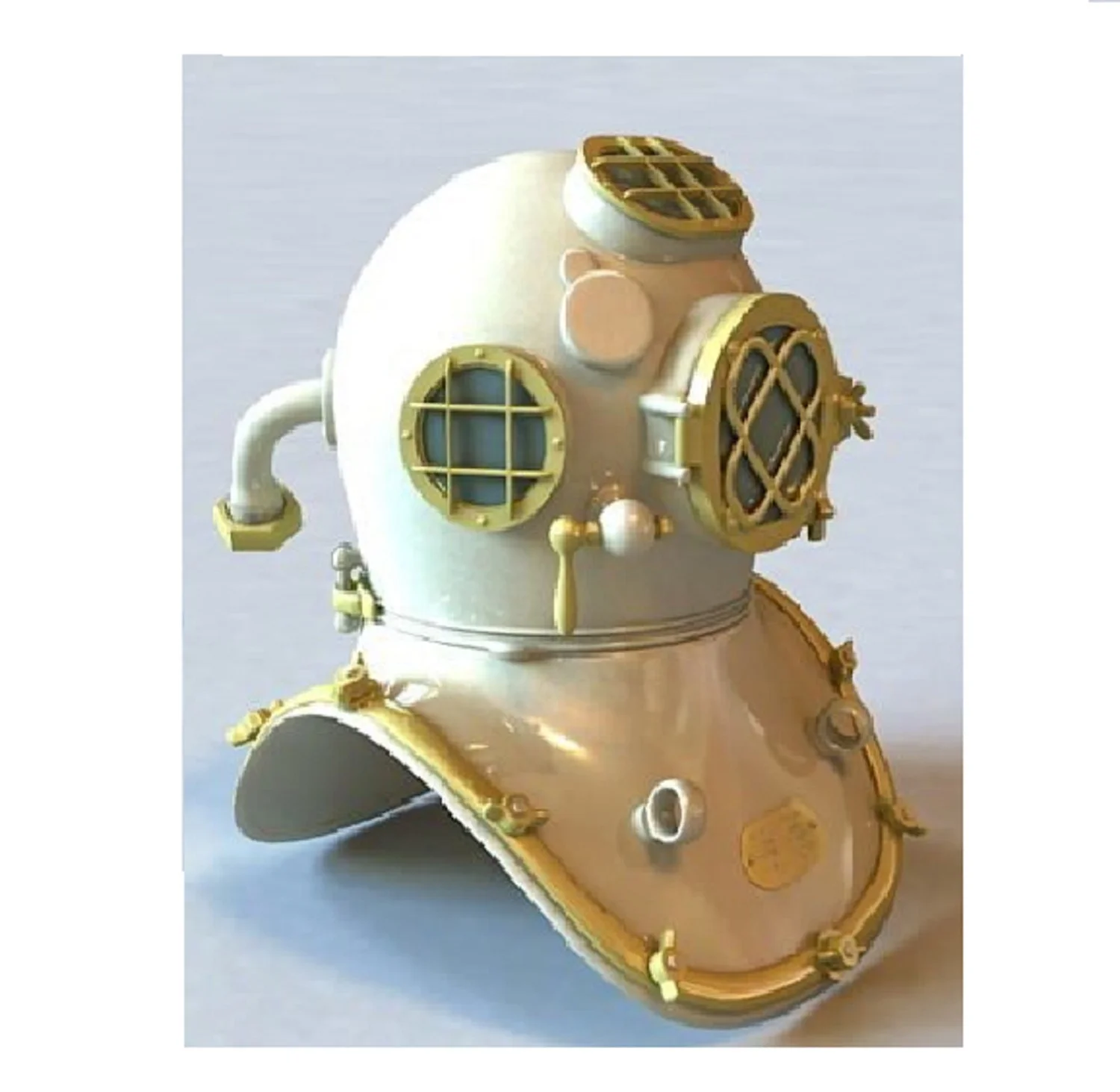 Подводный шлем. Светильник подводный 3д модель. Diver Helmet 3d model free.