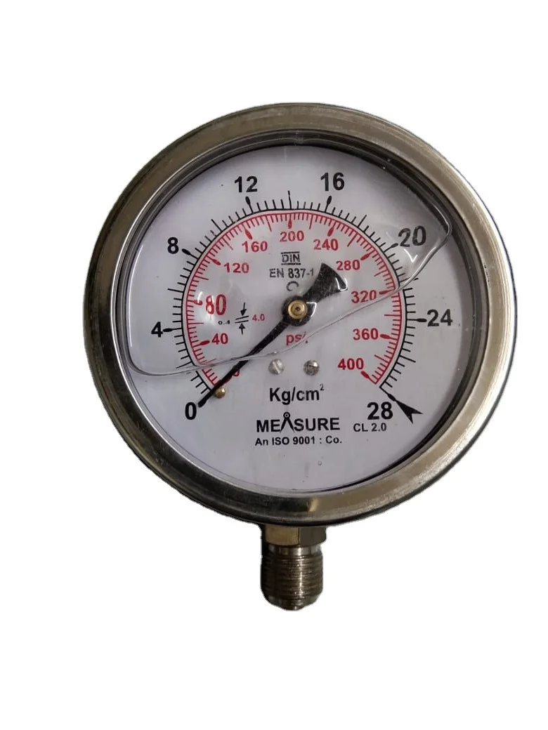 High Precision Industrial Stainless Steel Oil Filled Pressure Gauge