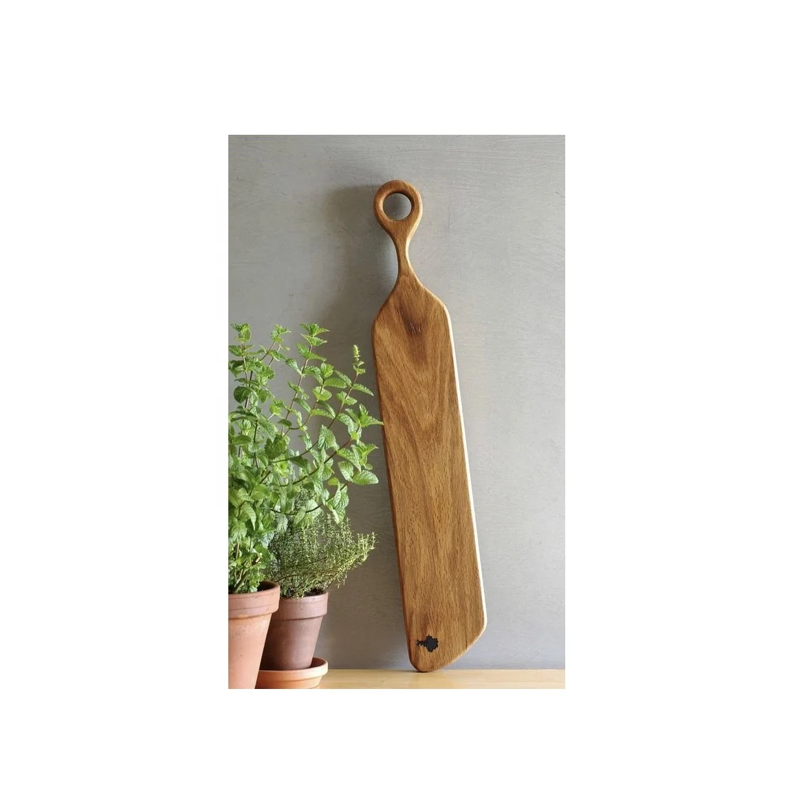 Wooden Cutting Board Vegetables Fruits Cutting Top Round Handle Modern