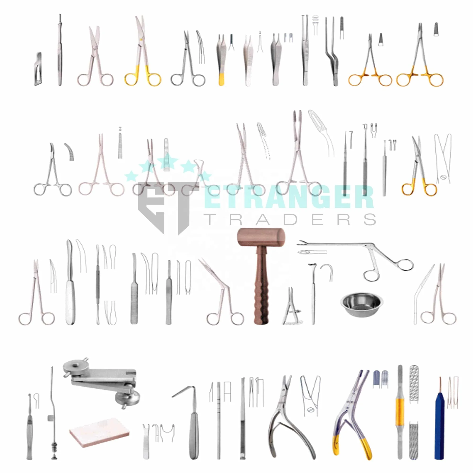 Stainless Steel Reusable Nasal Reconstruction Instrument Set/major Nose ...