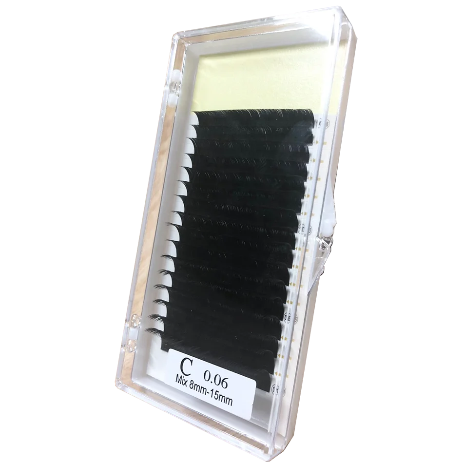 Eyelashes Eyelash Extensions Classic Curl C Synthetic Hair Mix Size 8mm