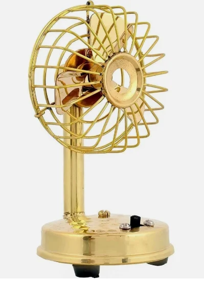 Desk Air Cooling Fan, Brass - detail 4