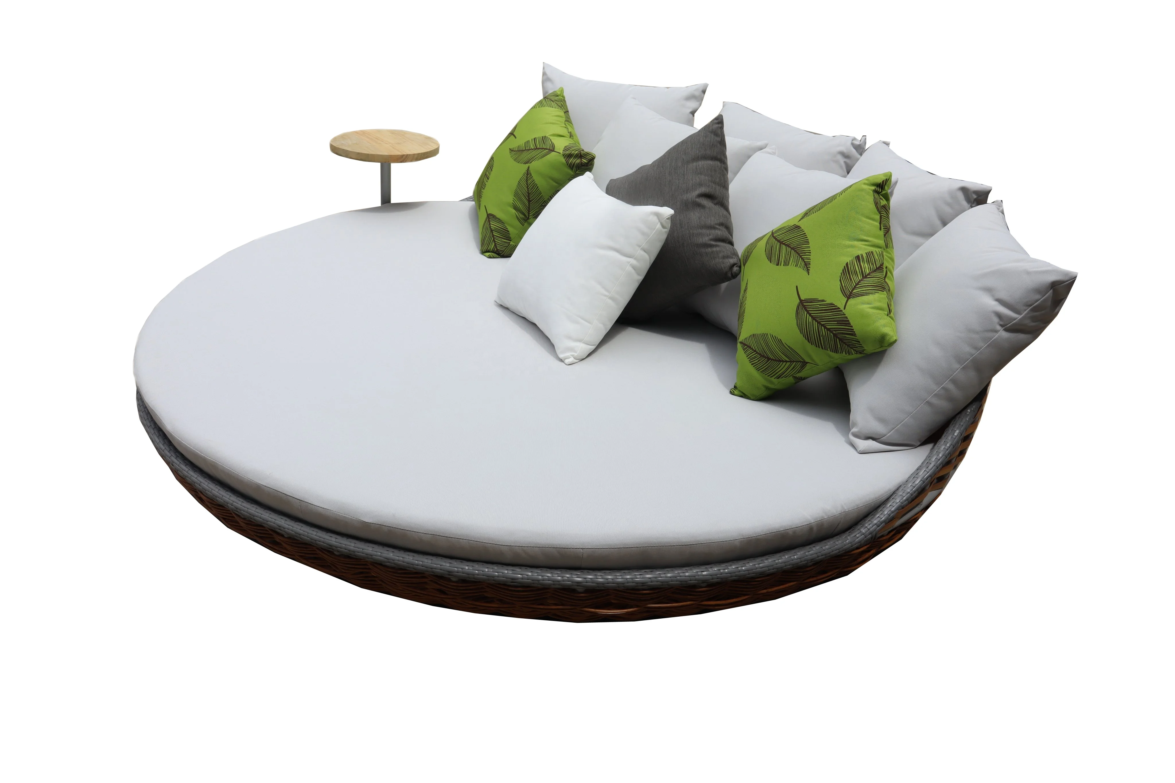 Outdoor Wicker Rattan Furniture Garden Patio Sun Lounger Round Bed