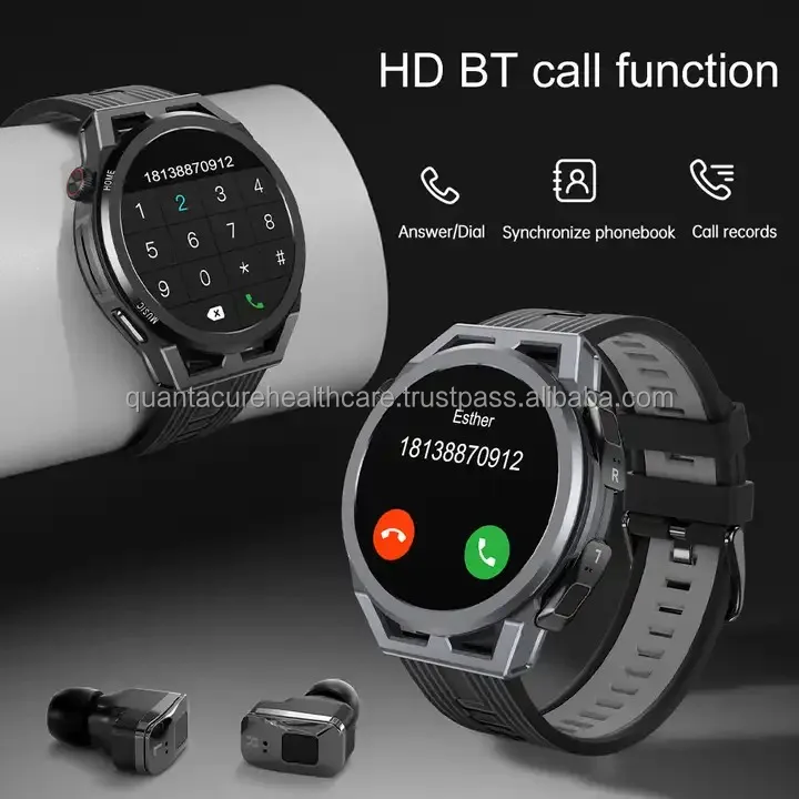 Qc T4 2in1 Tws Smart Watch With Earbuds Bluetooth Call Njh03 N18 128mb ...