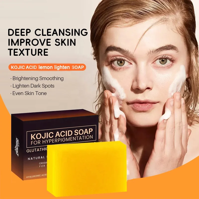 Turmeric Kojic Acid Soap Skin Brightening Lightening Bath Bleaching ...