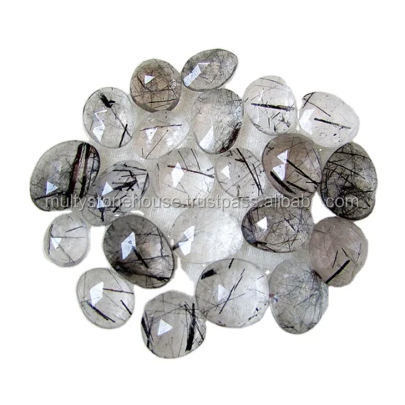 Black Rutilated Rose Cut Gemstones Natural Stones Jewelry Wholesale Buy Gemstones Wholesale