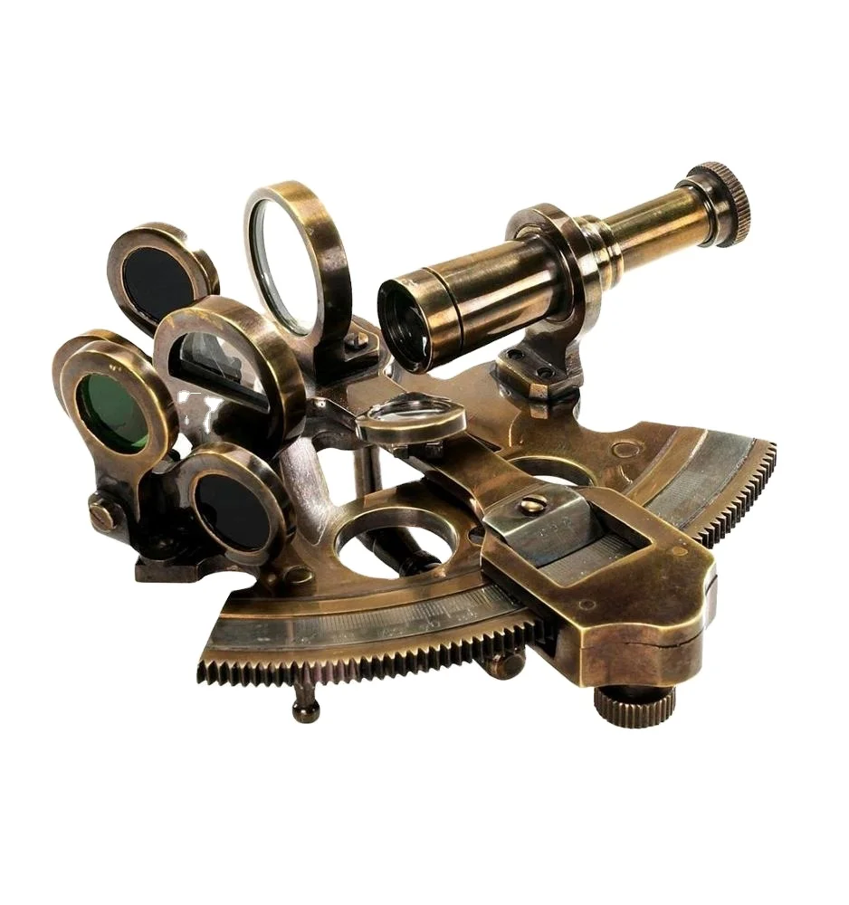 Antique Maritime Nautical Solid Sextant Vintage Brass Navigational