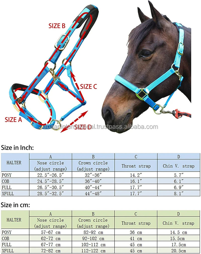 Horse Headcollar Halters Horse Nylon Halters All Customized Sizes Available In Cheap Price In