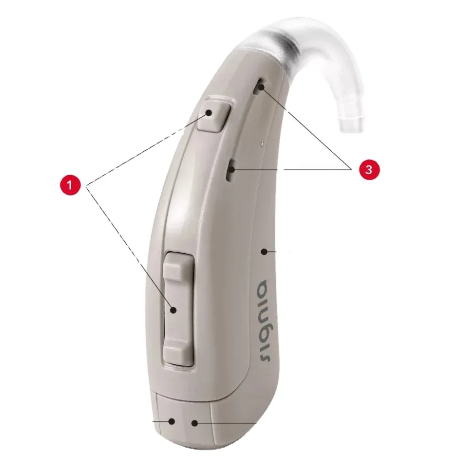 Digital Programmable Beige Colour Signia Lotus Bte Prompt P Hearing Aid