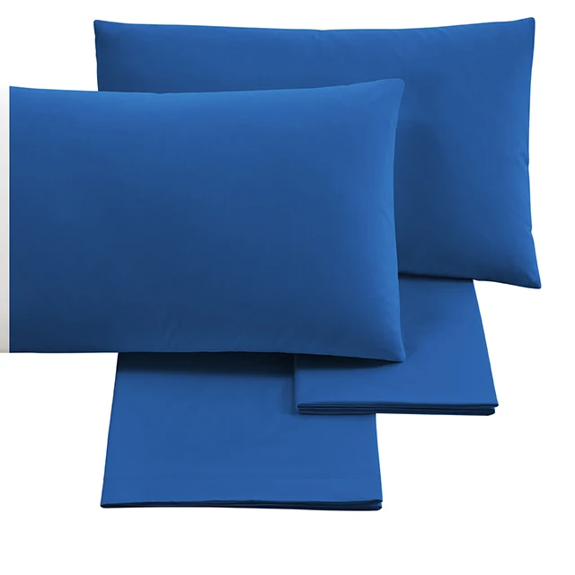 Made In Italy Bedding Set Cotton 180x200 Cm Sky Blue 1 Flat Sheet 1