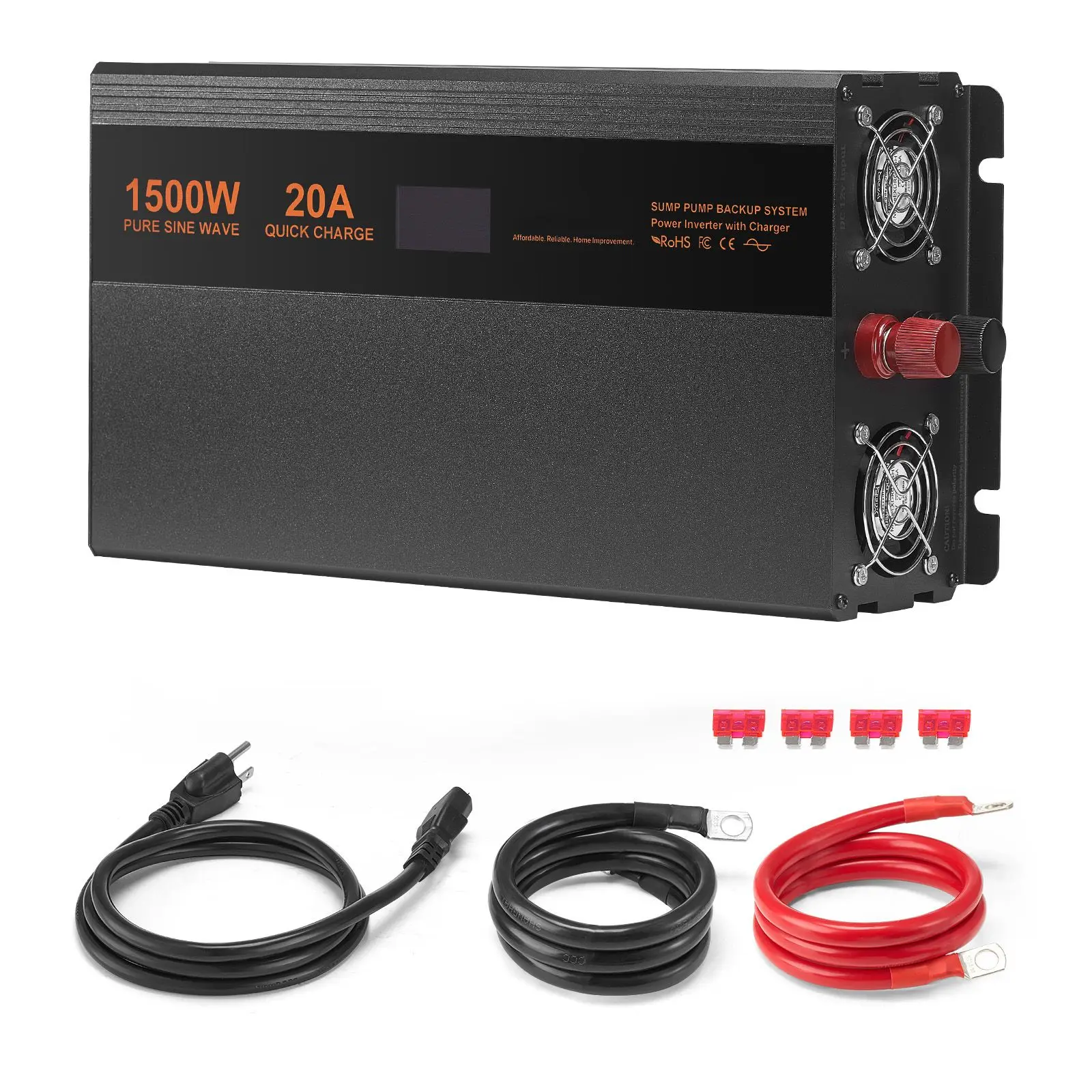 CyberPower CP1500PFCLCD front panel showing LCD display and outlet layout
