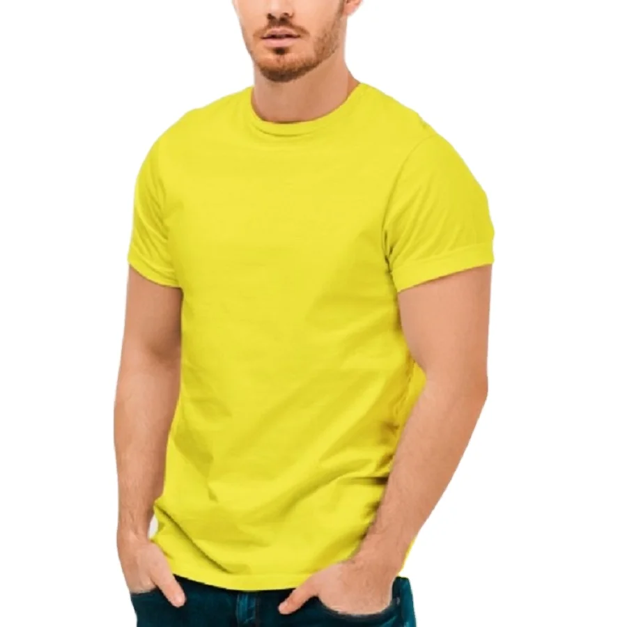 100 Cotton Men Tee Shirt Short Sleeve Round Neck Solid Factory Wholesale Custom Quantity T 3441