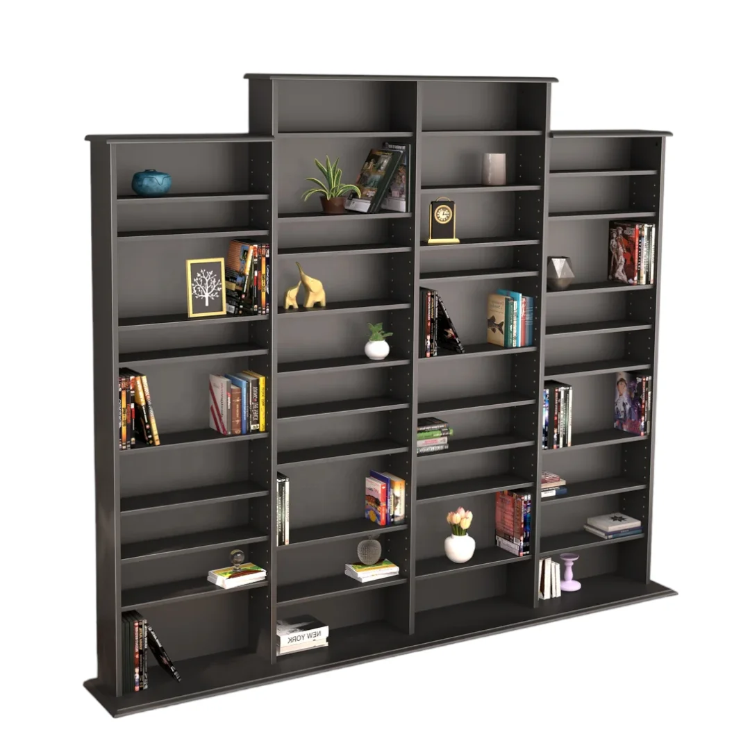Wall Mounted Cd Dvd Rack Media Storage Solid Wood Black Finish Buy