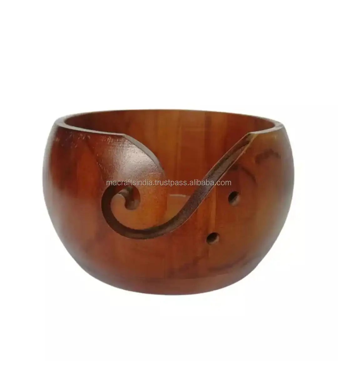Best Quality Handmade Wooden Yarn Bowl Wool Bowl Yarn Holder Wooden