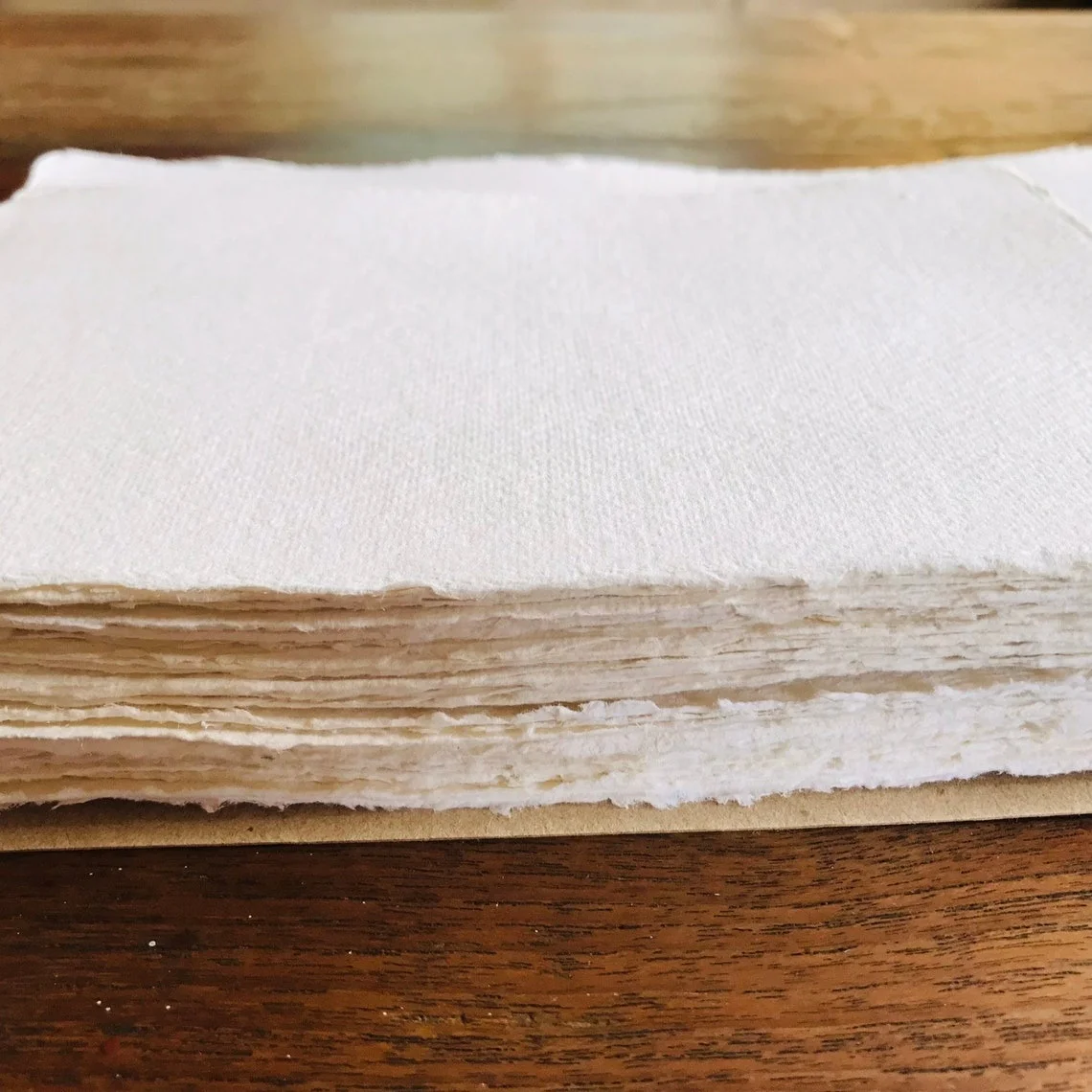 Handmade Paper Deckle Edge Cotton White Papers Crafts Soap Packaging