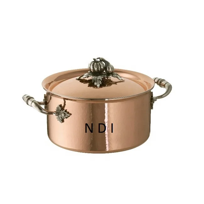Copper Serving Pot Casseroles Serving Pot With Lid Decorative Food