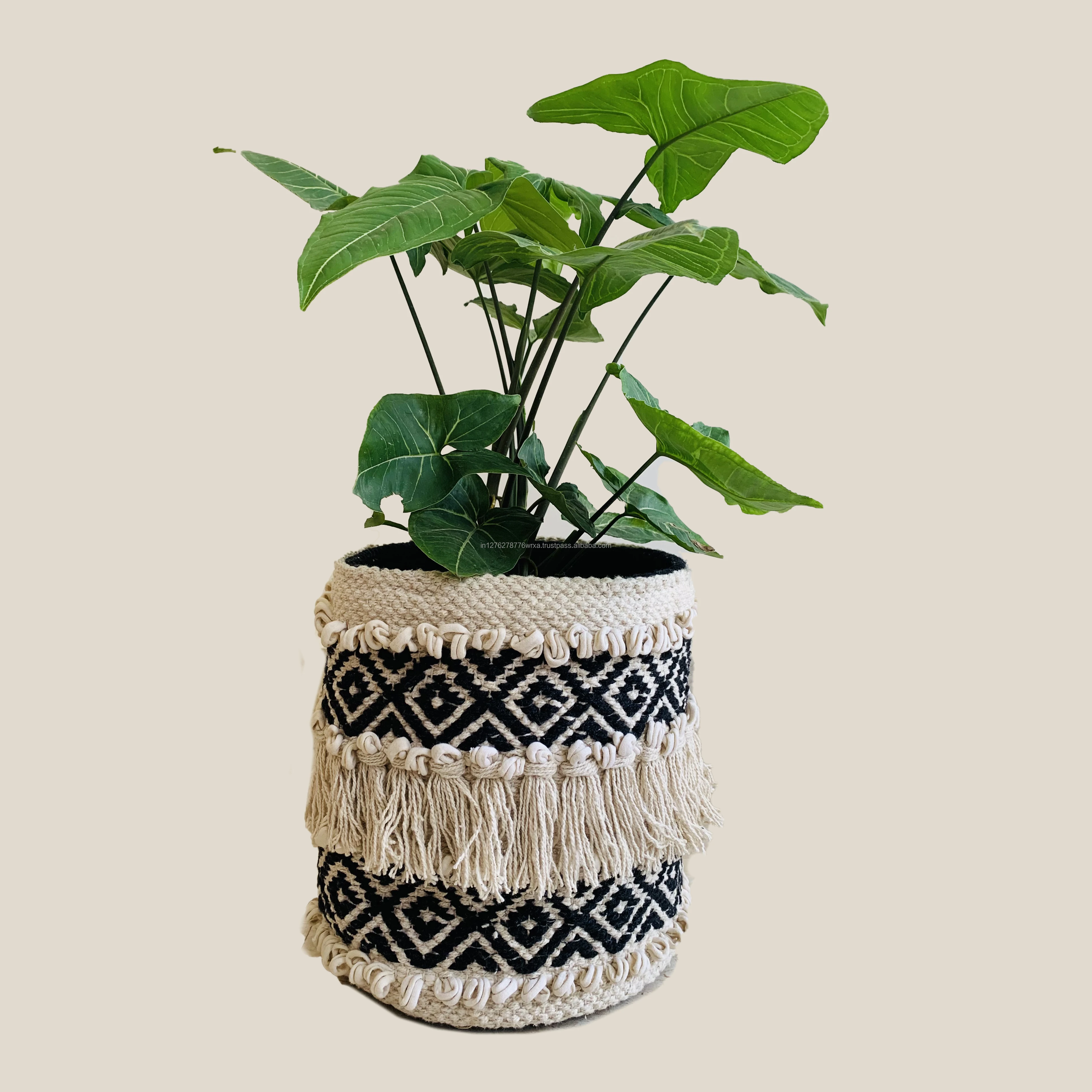 Nature4u Boho Hand Woven Plant Basket Modern Woven Basket For 47