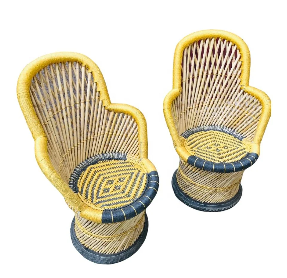 Bamboo Chairs In Ullucut Shaped Handcrafted Design Handwoven Indian