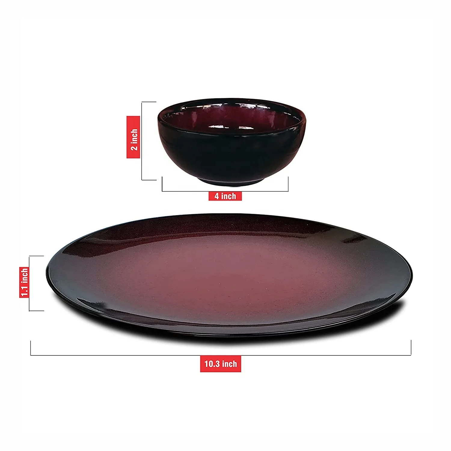 Pure Source India Ceramic Plates For Dinner Plate And Ceramic Bowl Set