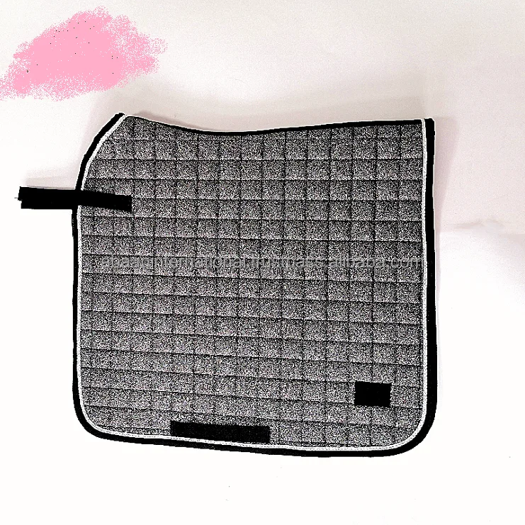 Horse Equine Sparkle Fabric Horse Saddle Pad With Crystal Horse Glitter