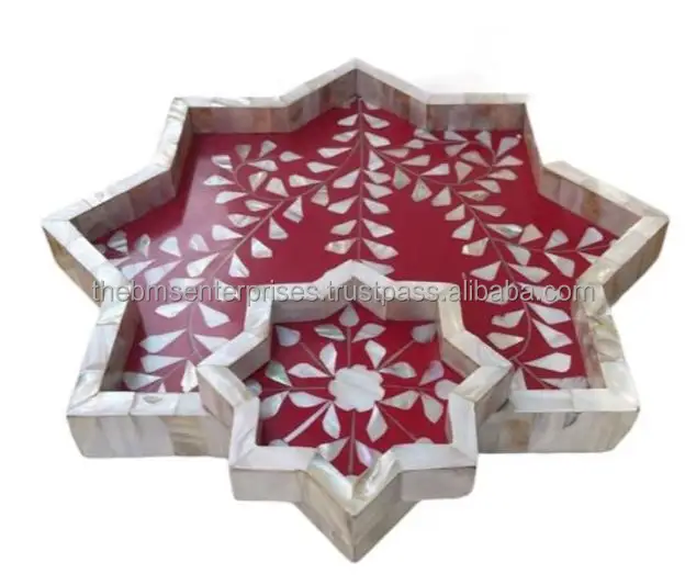 Artistic eye catching capiz shell inlay tray in best quality and best ...