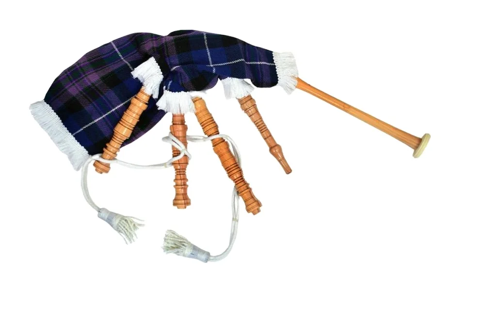 New Scottish Bagpipe Full Set Of Brown Color With Free Practice Chanter
