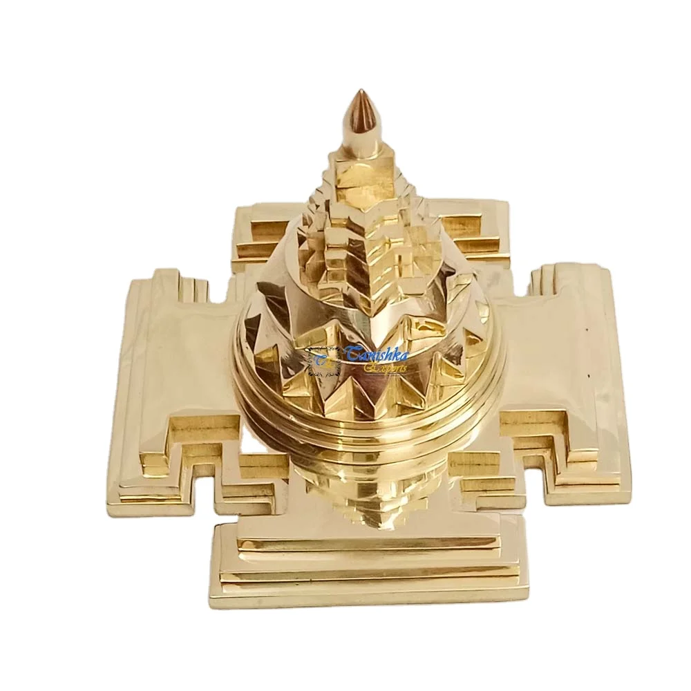 Meru Sri Yantra - Durable Brass Crafts for Home Decor