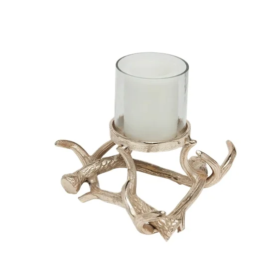 Aluminum Candle Holder Luxury Glass Objective Design For Home