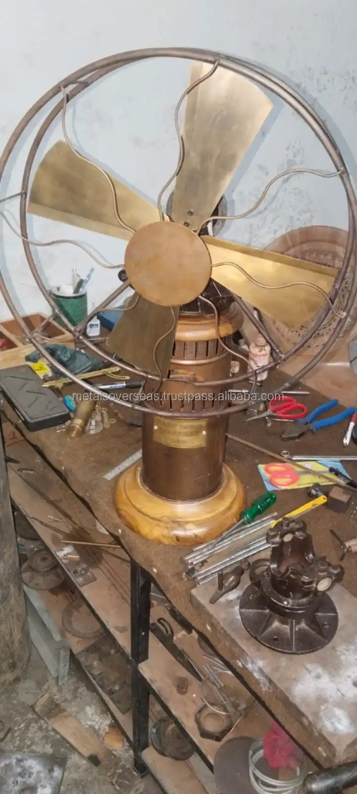 Table Fan, Brass, Metal, Iron - detail 10