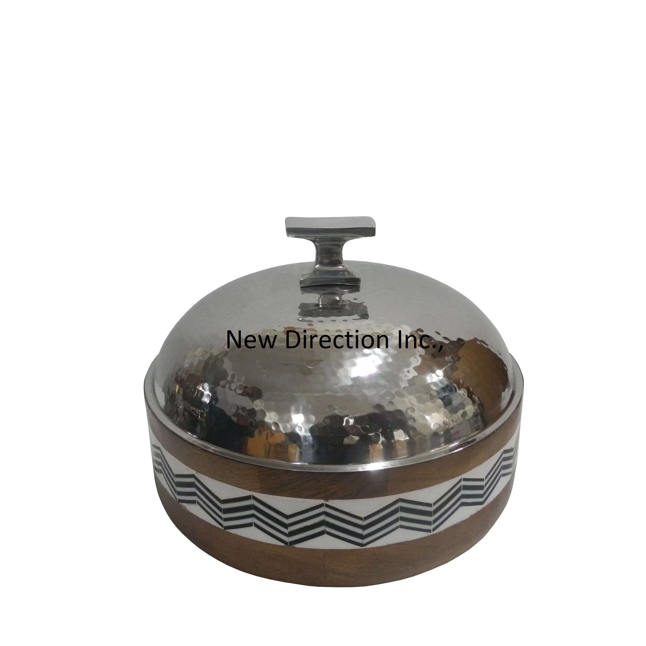 Luxurious Style Insulated Double Wall Casseroles Serving Round Hot Pot