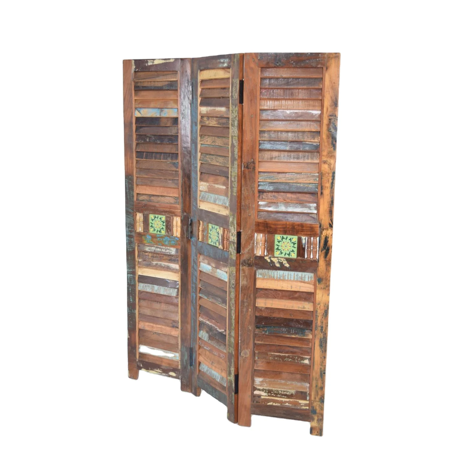 Antique Ethnic Indian Reclaimed Color Wooden Room Divider Screen Buy
