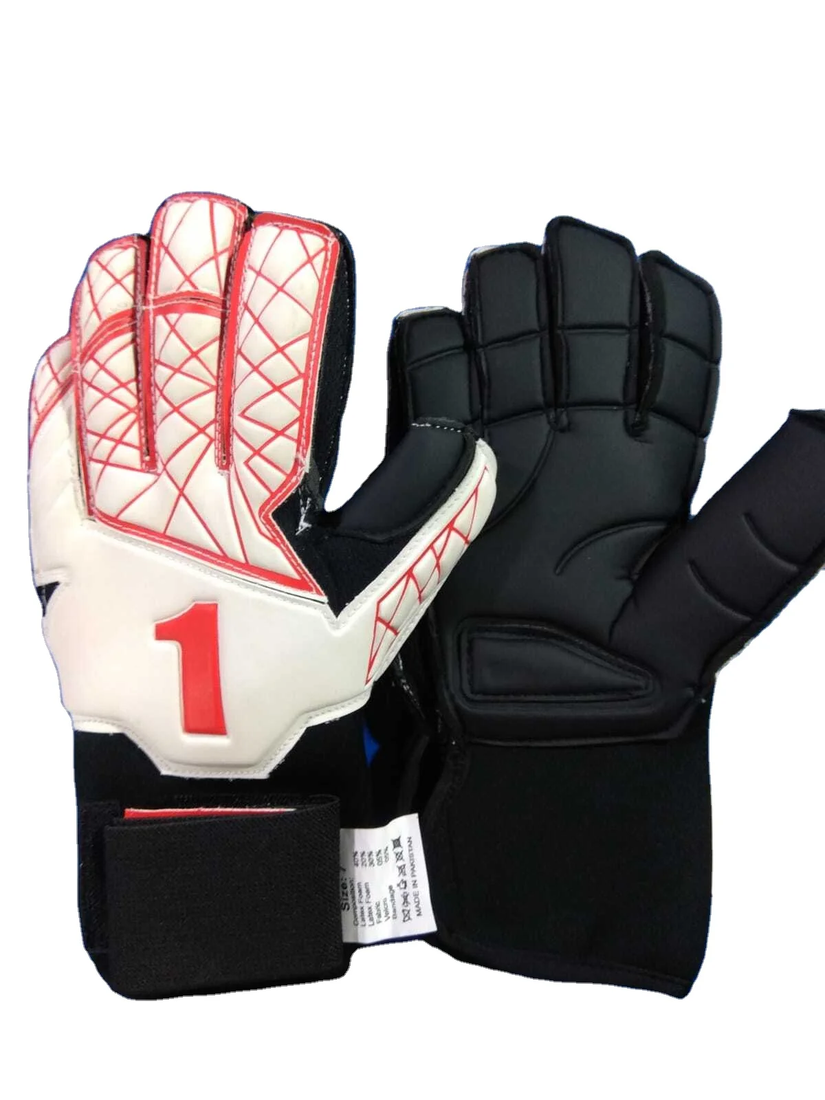 Goalkeeper Gloves Pu Football Gloves Finger Protection Goal Thickened ...