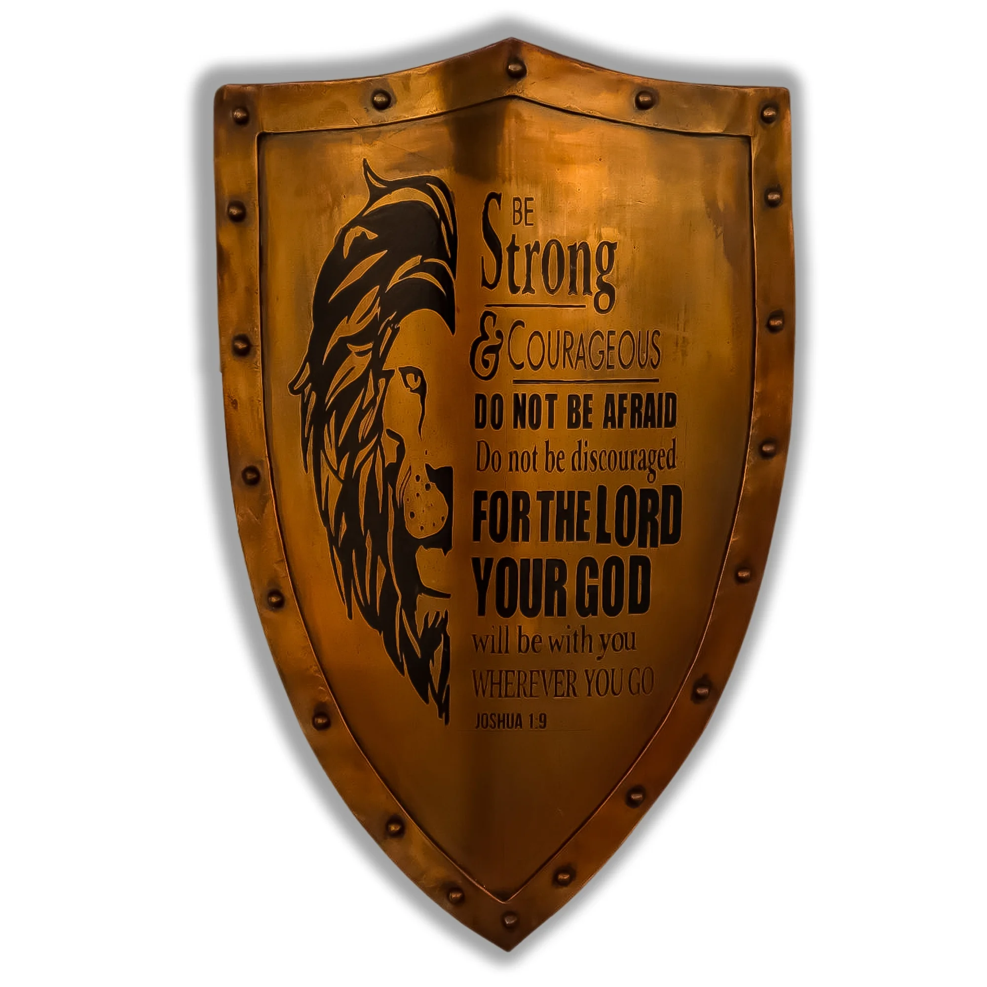 Medieval Knight Iron Shield For Battle With Lion Printing Templar ...