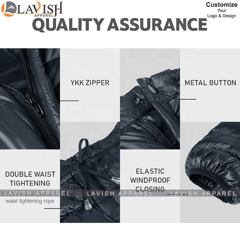 Customized Men Waterproof Puffer Padded Pants Water Repellent Windproof