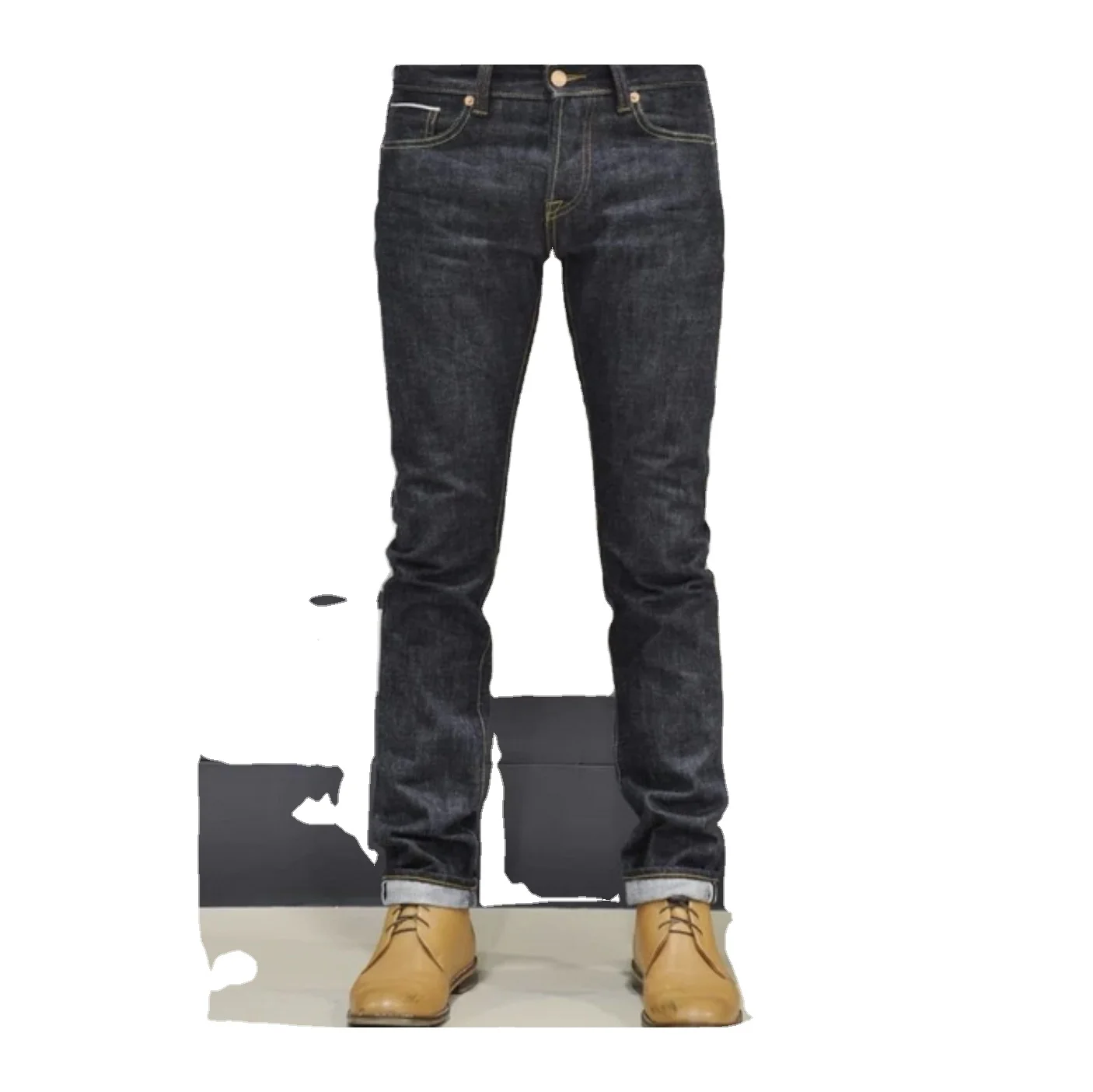 Men Jeans Denim Raw Trouser Ripped Denim Elastic Mens Skinny Jean New