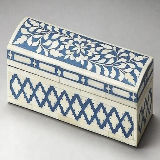 Luxury Bone Inlay Box Jewelry Storage Box Decorative Intricate Bone ...