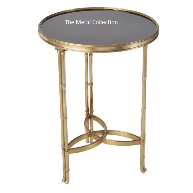 Modern Side Table Metal Round Shape For Living Room Furniture Home