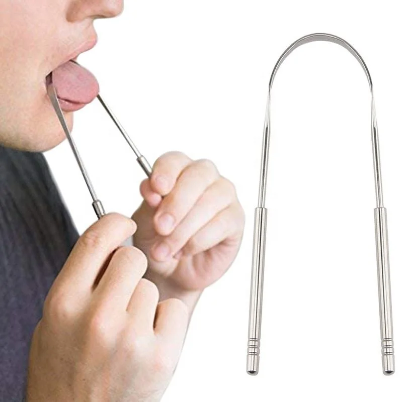 Scraper Dental Tongue Cleaner Stainless Steel 304 Material Clean Origin