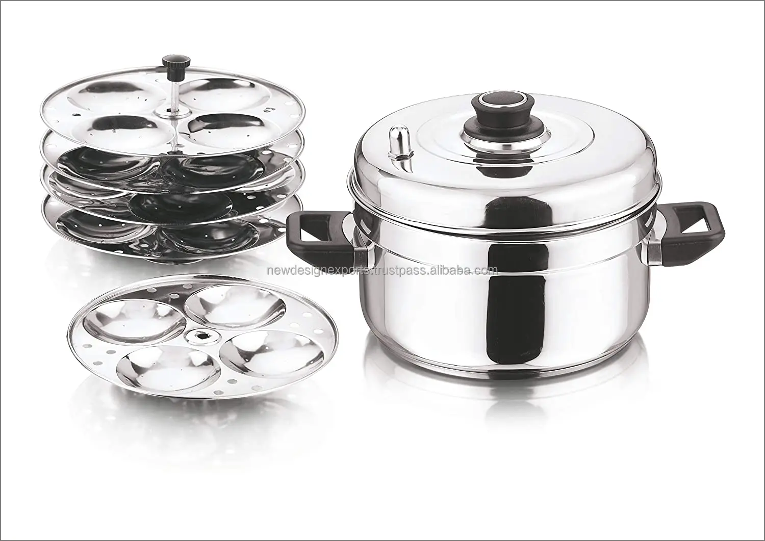 Stainless Steel Idli Cooker With 4 Plates Idli Stand Idly Pot Idli ...