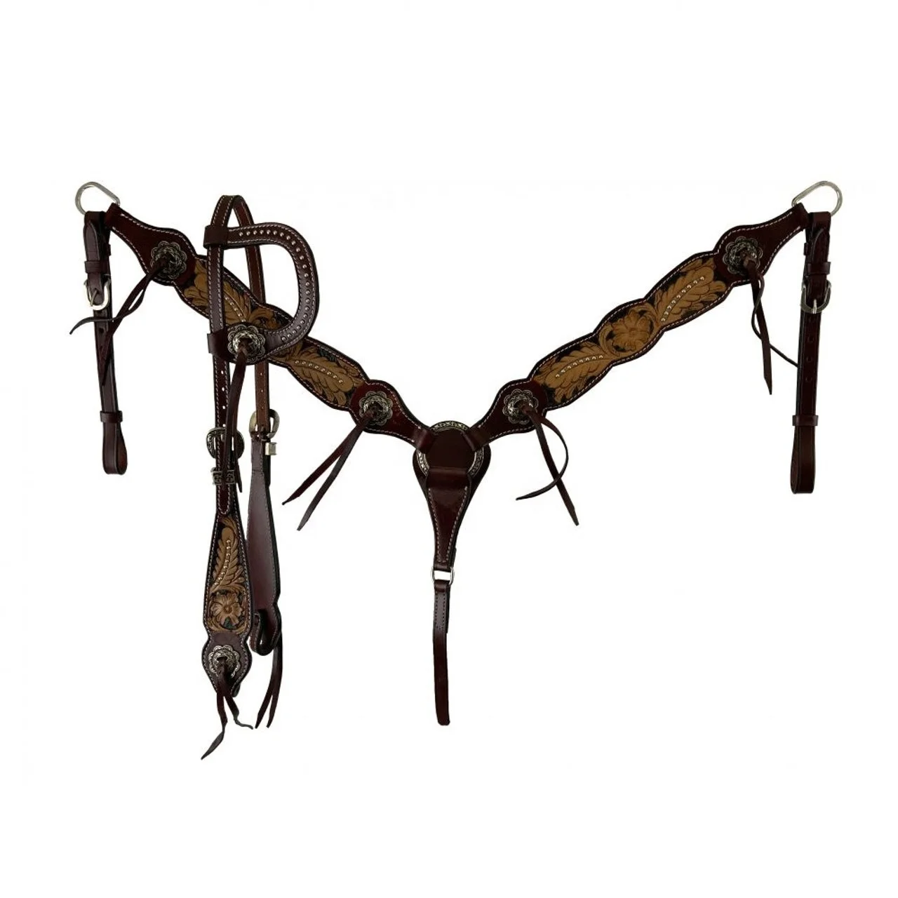 Best Selling Western Horse Bridle Breast Collar Set With Cow Leather